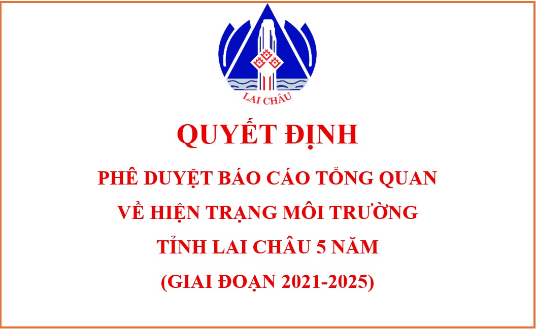 Quyết định Phê duyệt Báo cáo tổng quan về hiện trạng môi trường tỉnh Lai Châu 5 năm (giai đoạn 2021-2025)