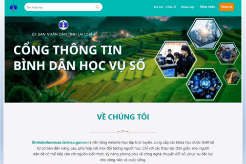 Hướng dẫn sử dụng Cổng Thông tin bình dân học vụ số tỉnh Lai Châu