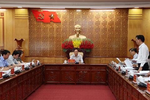 Tỉnh ủy làm việc với Đoàn công tác chuẩn bị tham dự Hội nghị thường niên lần thứ 6 với tỉnh Vân Nam (Trung Quốc)