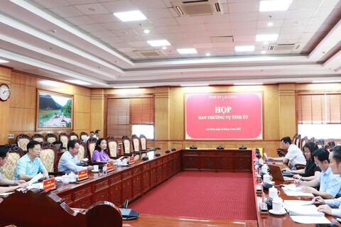 Ban Thường vụ Tỉnh ủy Lai Châu họp cho ý kiến vào các nội dung quan trọng