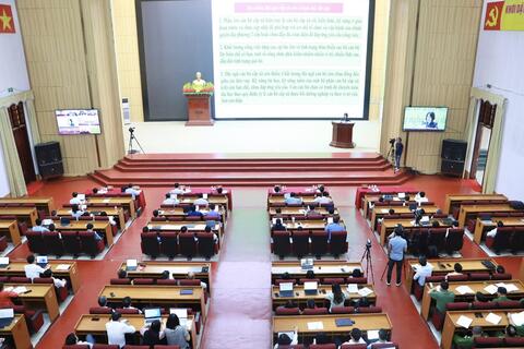 Hội nghị nghiên cứu, học tập, quán triệt, tuyên truyền và triển khai thực hiện các nghị quyết chuyên đề, đề án, kết luận, chỉ thị của Tỉnh ủy, Ban Thường vụ Tỉnh ủy khóa XV