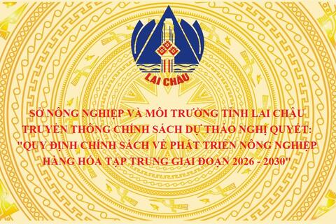 Truyền thông chính sách dự thảo Nghị quyết: “Quy định chính sách về phát triển nông nghiệp hàng hóa tập trung giai đoạn 2026 - 2030”