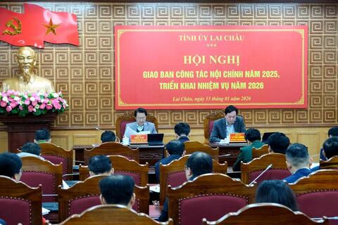 Tỉnh ủy Lai Châu: Giao ban công tác nội chính năm 2025, triển khai nhiệm vụ năm 2026
