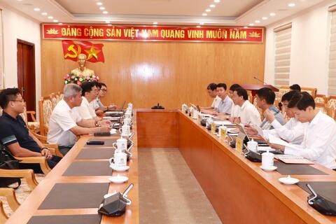 Đoàn công tác của Tập đoàn Công nghiệp - Năng lượng Quốc gia Việt Nam làm việc với UBND tỉnh Lai Châu