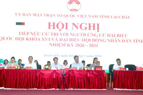Hội nghị tiếp xúc giữa cử tri với người ứng cử Đại biểu Quốc hội khoá XVI và đại biểu HĐND các cấp nhiệm kỳ 2026-2031 tại phường Đoàn Kết và xã Tả Lèng