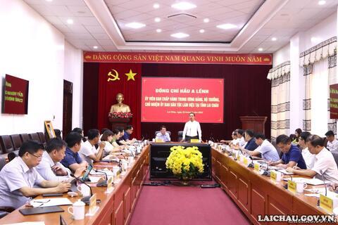Đoàn công tác của Ủy ban Dân tộc làm việc với tỉnh Lai Châu