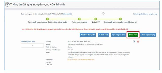 Hướng dẫn nộp lệ phí đăng ký xét tuyển đại học năm 2023 - Ảnh 6.
