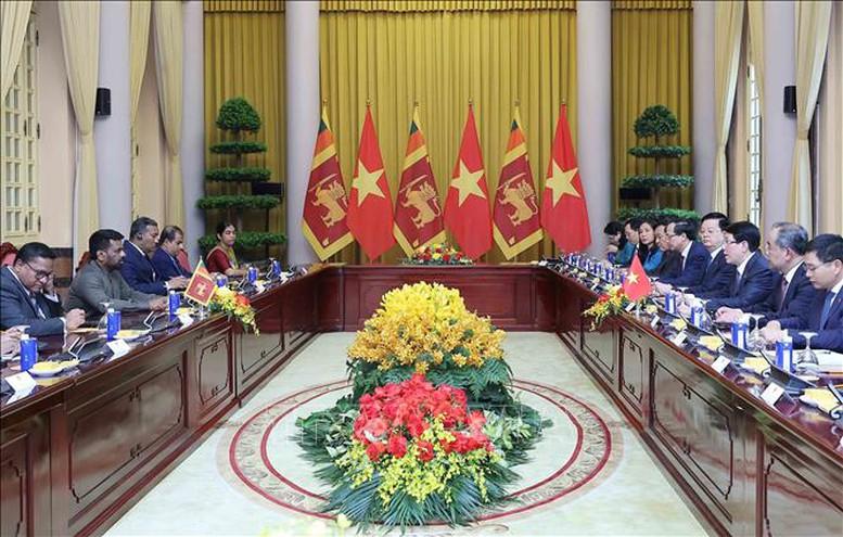 Chủ tịch nước Lương Cường hội đàm với Tổng thống Sri Lanka- Ảnh 1.