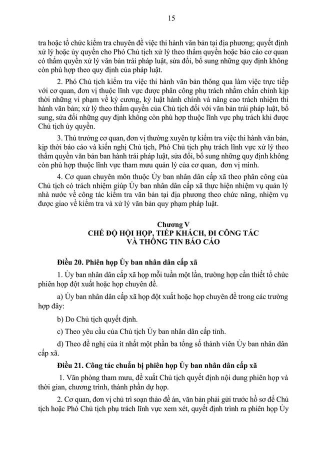 Hướng dẫn QUY CHẾ LÀM VIỆC mẫu của UBND cấp xã (mới)- Ảnh 15.