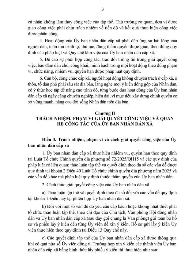 Hướng dẫn QUY CHẾ LÀM VIỆC mẫu của UBND cấp xã (mới)- Ảnh 3.