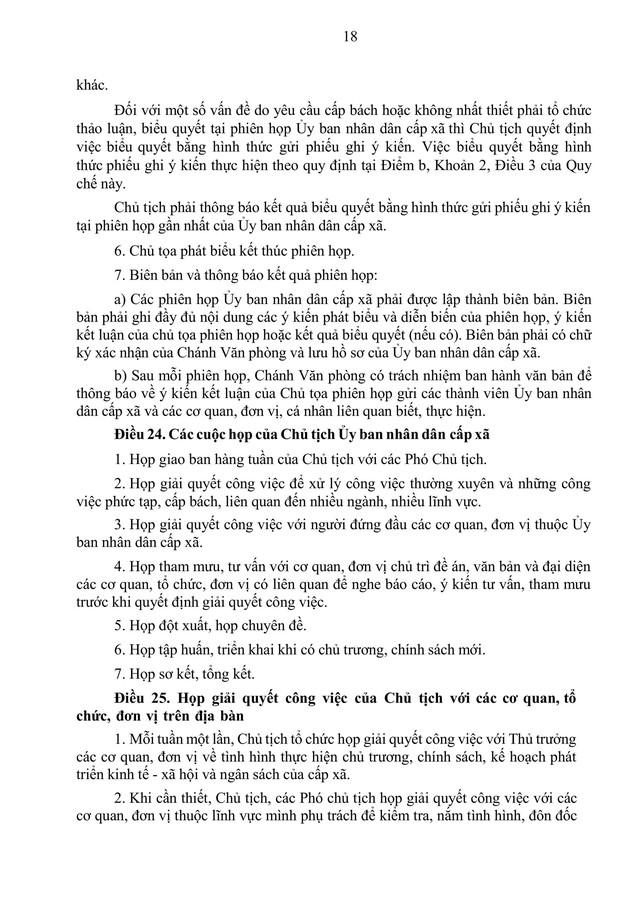 Hướng dẫn QUY CHẾ LÀM VIỆC mẫu của UBND cấp xã (mới)- Ảnh 18.