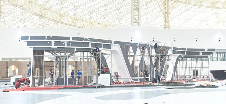 Thần tốc, quyết liệt hoàn thiện công tác chuẩn bị Triển lãm 80 năm Quốc khánh- Ảnh 1.