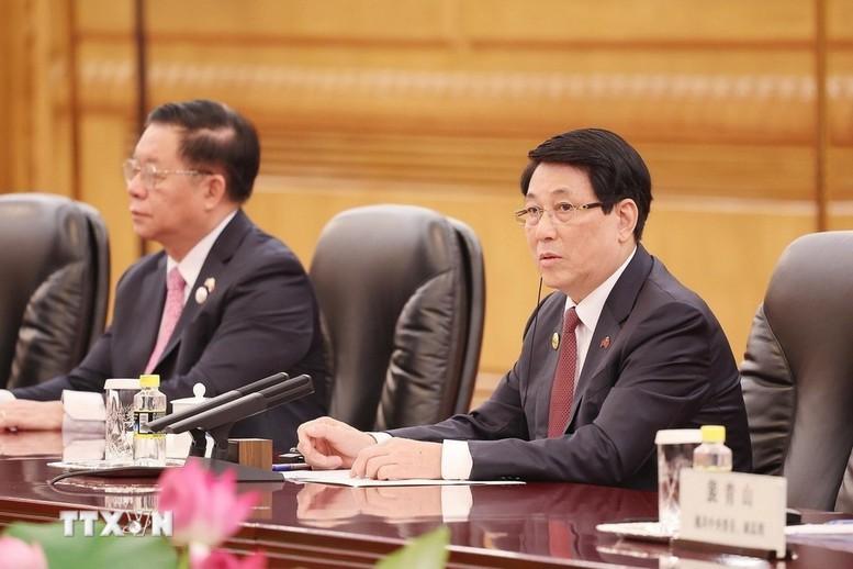 Chủ tịch nước Lương Cường hội đàm với Tổng Bí thư, Chủ tịch nước Trung Quốc Tập Cận Bình- Ảnh 5.
