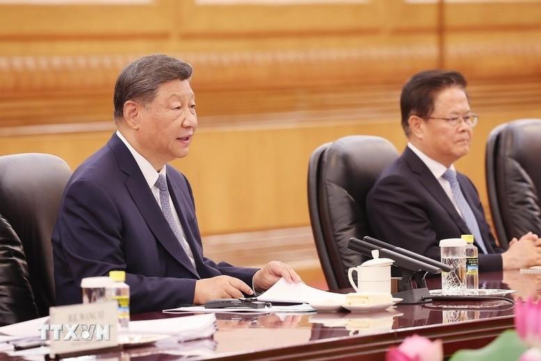 Chủ tịch nước Lương Cường hội đàm với Tổng Bí thư, Chủ tịch nước Trung Quốc Tập Cận Bình- Ảnh 6.
