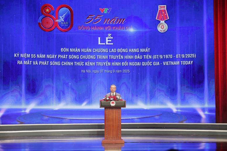 Tổng Bí thư Tô Lâm trao Huân chương Lao động hạng Nhất tặng Đài Truyền hình Việt Nam- Ảnh 2.