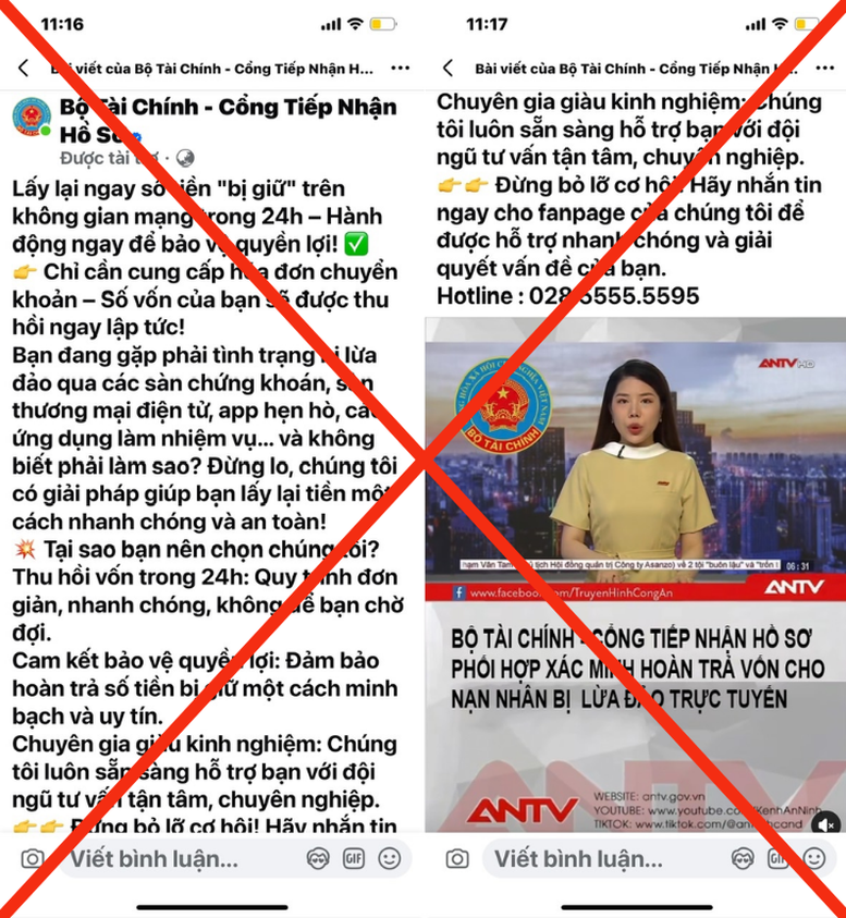 Cảnh báo giả mạo trang Facebook của Bộ Tài chính để lừa đảo- Ảnh 1.