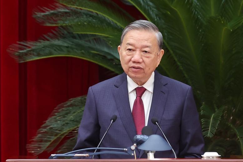 PHÁT BIỂU BẾ MẠC HỘI NGHỊ TRUNG ƯƠNG 14 KHÓA XIII CỦA TỔNG BÍ THƯ TÔ LÂM- Ảnh 1. PHÁT BIỂU BẾ MẠC HỘI NGHỊ TRUNG ƯƠNG 14 KHÓA XIII CỦA TỔNG BÍ THƯ TÔ LÂM- Ảnh 1.