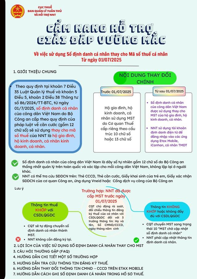 Hỗ trợ sử dụng SỐ ĐỊNH DANH cá nhân thay MÃ SỐ THUẾ- Ảnh 1.