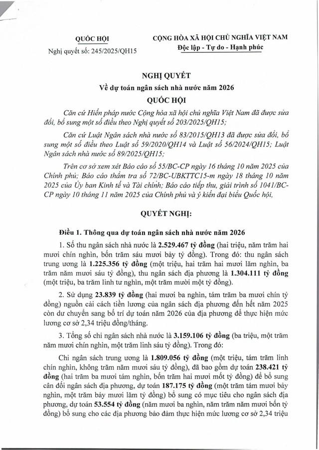 Nghị quyết 245/2025/QH15: Quốc hội quyết nghị thực hiện chính sách tiền lương, chính sách xã hội- Ảnh 6.