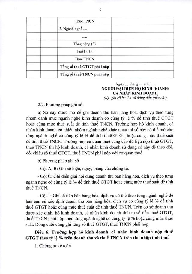 TOÀN VĂN: Thông tư 152/2025/TT-BTС hướng dẫn kế toán cho các hộ kinh doanh, cá nhân kinh doanh- Ảnh 6.