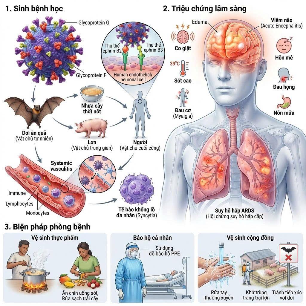 40-75% bệnh nhân mắc VIRUS NIPAH TỬ VONG; BỘ Y TẾ chỉ đạo KHẨN; KHUYẾN CÁO các BIỆN PHÁP ỨNG PHÓ- Ảnh 4.