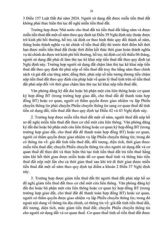 TOÀN VĂN: Nghị định 50/2026/NĐ-CP quy định chi tiết Nghị quyết 254/2025/QH15 tháo gỡ khó khăn, vướng mắc về tiền sử dụng đất, tiền thuê đất- Ảnh 28.