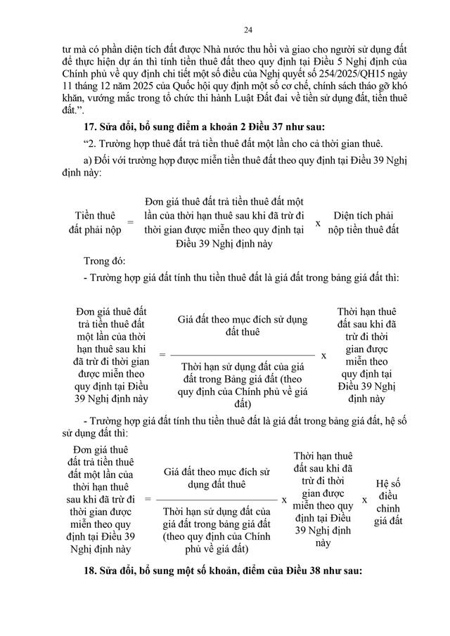 TOÀN VĂN: Nghị định 50/2026/NĐ-CP quy định chi tiết Nghị quyết 254/2025/QH15 tháo gỡ khó khăn, vướng mắc về tiền sử dụng đất, tiền thuê đất- Ảnh 26.