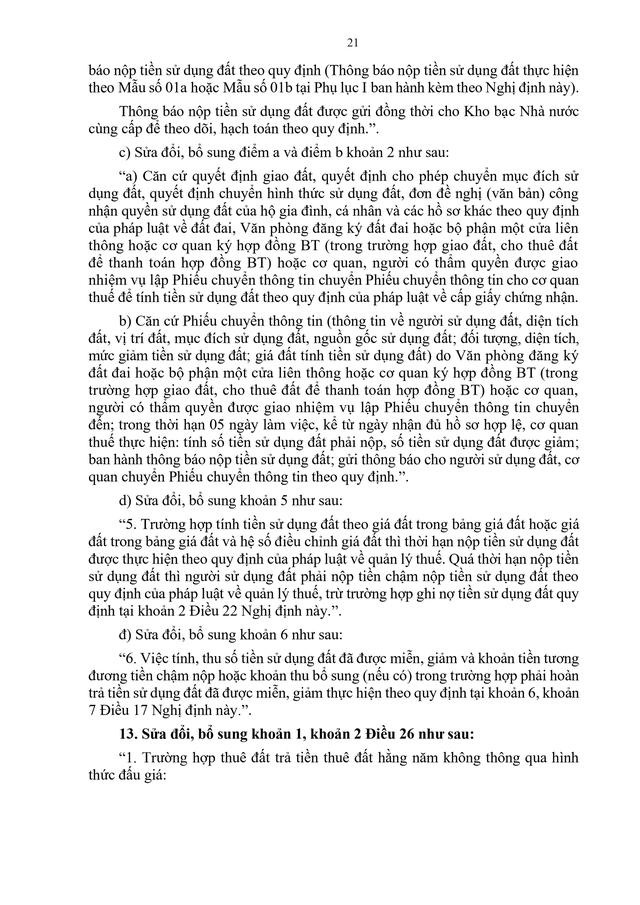 TOÀN VĂN: Nghị định 50/2026/NĐ-CP quy định chi tiết Nghị quyết 254/2025/QH15 tháo gỡ khó khăn, vướng mắc về tiền sử dụng đất, tiền thuê đất- Ảnh 23.