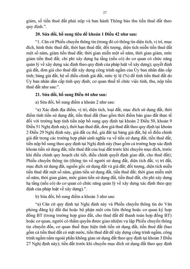 TOÀN VĂN: Nghị định 50/2026/NĐ-CP quy định chi tiết Nghị quyết 254/2025/QH15 tháo gỡ khó khăn, vướng mắc về tiền sử dụng đất, tiền thuê đất- Ảnh 29.
