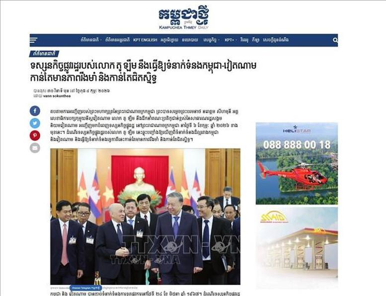 Truyền thông Campuchia đồng loạt đưa tin về chuyến thăm của Tổng Bí thư Tô Lâm- Ảnh 2.