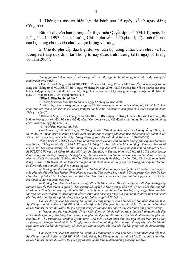 Hướng dẫn thực hiện chế độ phụ cấp đặc biệt đối với cán bộ, công chức, viên chức và lực lượng vũ trang- Ảnh 4.