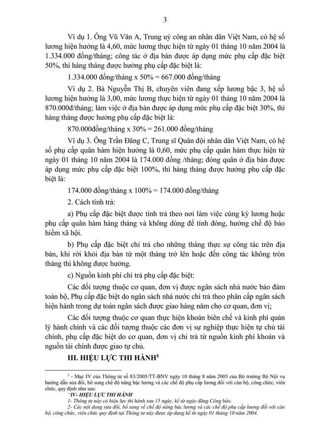 Hướng dẫn thực hiện chế độ phụ cấp đặc biệt đối với cán bộ, công chức, viên chức và lực lượng vũ trang- Ảnh 3.