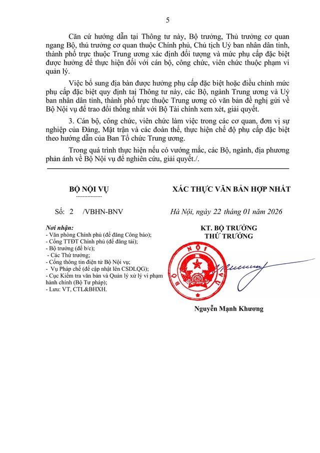 Hướng dẫn thực hiện chế độ phụ cấp đặc biệt đối với cán bộ, công chức, viên chức và lực lượng vũ trang- Ảnh 5.