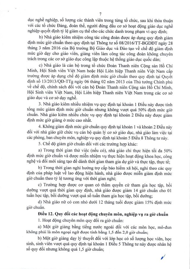 Thông tư 05/2026/TT-BGDĐT quy định chế độ làm việc đối với nhà giáo giáo dục nghề nghiệp- Ảnh 7.