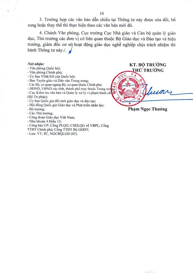 Thông tư 05/2026/TT-BGDĐT quy định chế độ làm việc đối với nhà giáo giáo dục nghề nghiệp- Ảnh 10.