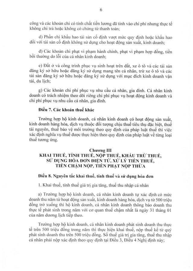 TOÀN VĂN: Nghị định 68/2026/NĐ-CP quy định về chính sách thuế, quản lý thuế với hộ kinh doanh- Ảnh 7.