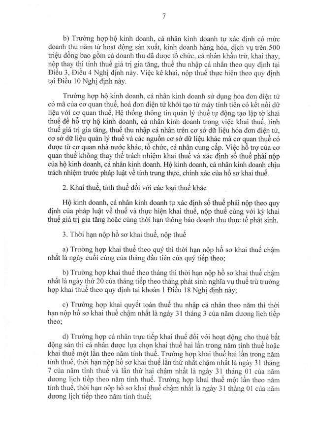 TOÀN VĂN: Nghị định 68/2026/NĐ-CP quy định về chính sách thuế, quản lý thuế với hộ kinh doanh- Ảnh 8.