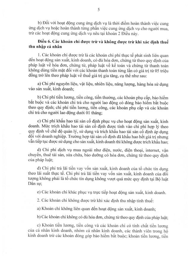 TOÀN VĂN: Nghị định 68/2026/NĐ-CP quy định về chính sách thuế, quản lý thuế với hộ kinh doanh- Ảnh 6.
