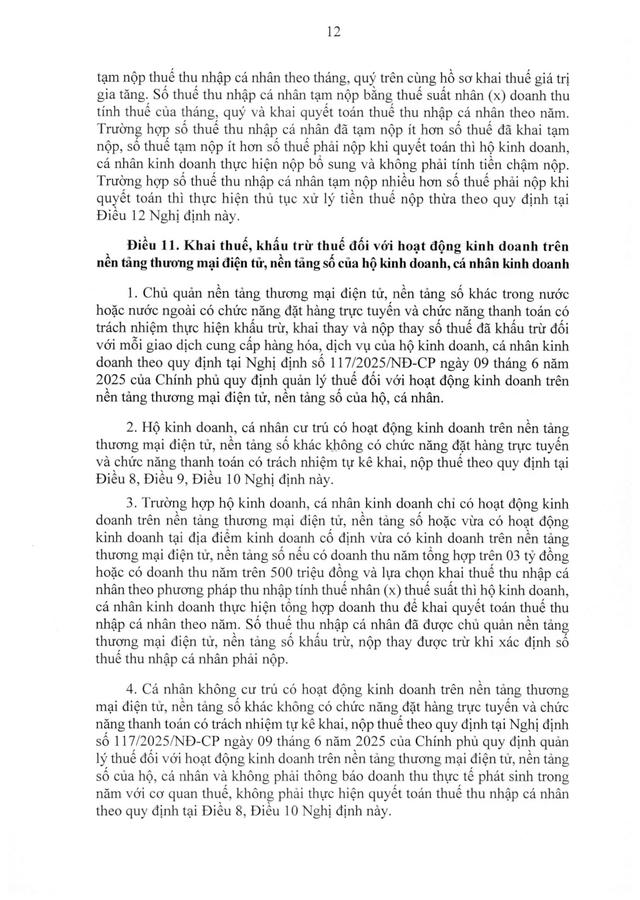 TOÀN VĂN: Nghị định 68/2026/NĐ-CP quy định về chính sách thuế, quản lý thuế với hộ kinh doanh- Ảnh 13.