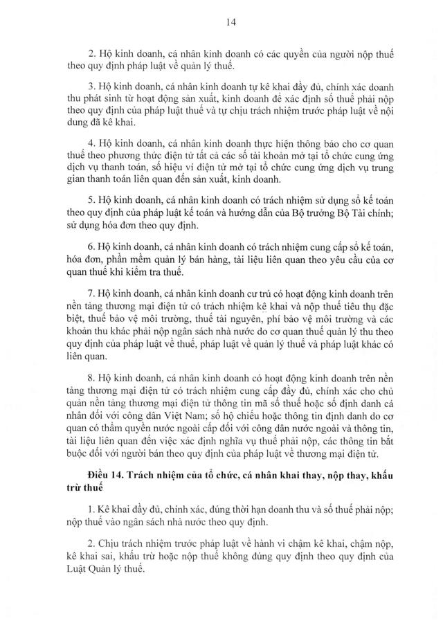 TOÀN VĂN: Nghị định 68/2026/NĐ-CP quy định về chính sách thuế, quản lý thuế với hộ kinh doanh- Ảnh 15.