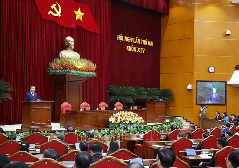 Thông báo hội nghị lần thứ hai Ban Chấp hành Trung ương Đảng khóa XIV- Ảnh 2.