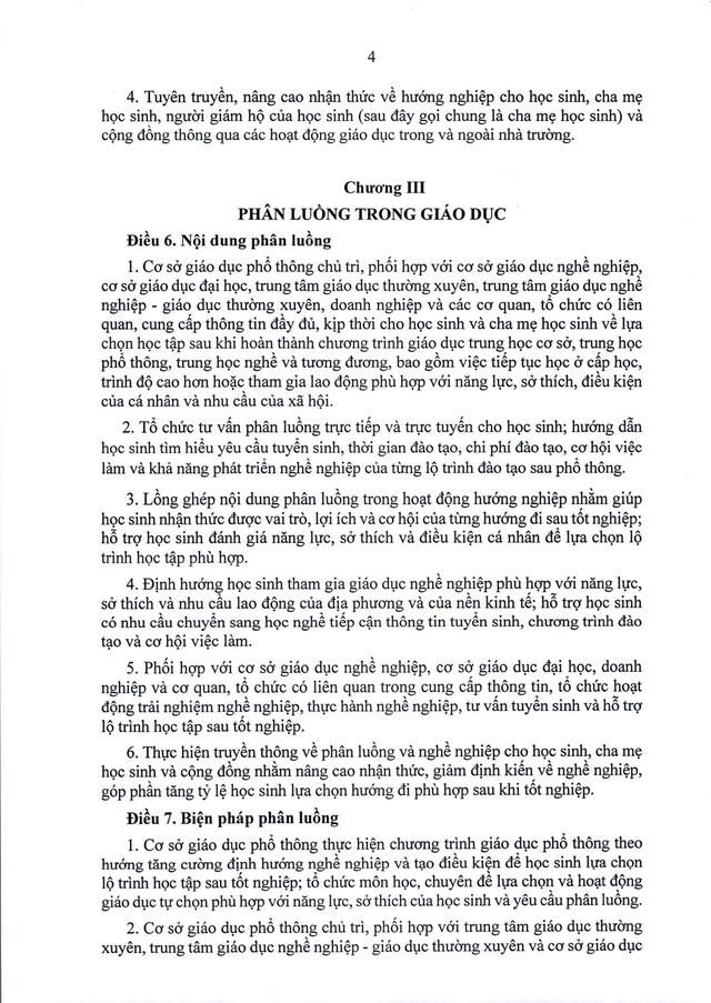 TOÀN VĂN: Thông tư 16/2026/TT-BGDĐT quy định về hướng nghiệp và phân luồng trong giáo dục- Ảnh 5. TOÀN VĂN: Thông tư 16/2026/TT-BGDĐT quy định về hướng nghiệp và phân luồng trong giáo dục- Ảnh 5.