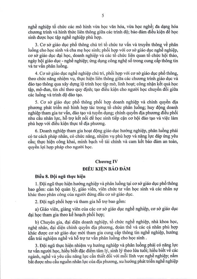 TOÀN VĂN: Thông tư 16/2026/TT-BGDĐT quy định về hướng nghiệp và phân luồng trong giáo dục- Ảnh 6. TOÀN VĂN: Thông tư 16/2026/TT-BGDĐT quy định về hướng nghiệp và phân luồng trong giáo dục- Ảnh 6.