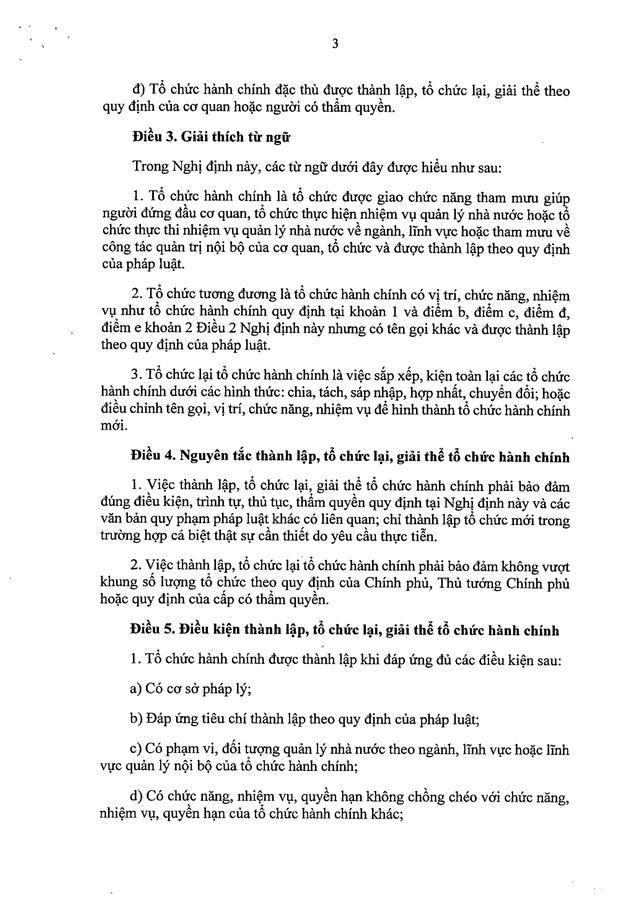 TOÀN VĂN: Nghị định 121/2026/NĐ-CP quy định về thành lập, tổ chức lại, giải thể tổ chức hành chính- Ảnh 3. TOÀN VĂN: Nghị định 121/2026/NĐ-CP quy định về thành lập, tổ chức lại, giải thể tổ chức hành chính- Ảnh 3.