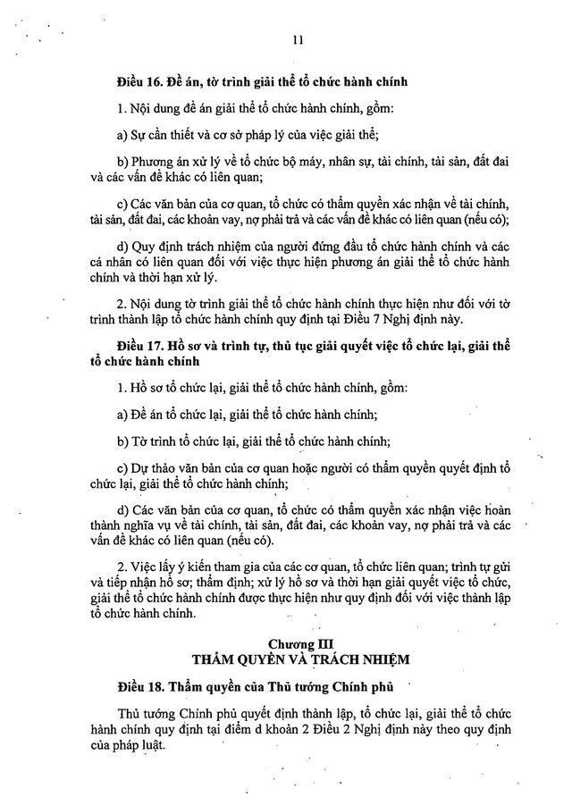 TOÀN VĂN: Nghị định 121/2026/NĐ-CP quy định về thành lập, tổ chức lại, giải thể tổ chức hành chính- Ảnh 11. TOÀN VĂN: Nghị định 121/2026/NĐ-CP quy định về thành lập, tổ chức lại, giải thể tổ chức hành chính- Ảnh 11.
