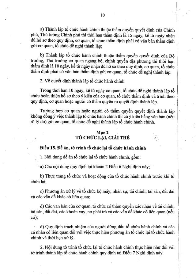 TOÀN VĂN: Nghị định 121/2026/NĐ-CP quy định về thành lập, tổ chức lại, giải thể tổ chức hành chính- Ảnh 10. TOÀN VĂN: Nghị định 121/2026/NĐ-CP quy định về thành lập, tổ chức lại, giải thể tổ chức hành chính- Ảnh 10.