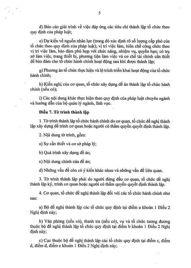 TOÀN VĂN: Nghị định 121/2026/NĐ-CP quy định về thành lập, tổ chức lại, giải thể tổ chức hành chính- Ảnh 5. TOÀN VĂN: Nghị định 121/2026/NĐ-CP quy định về thành lập, tổ chức lại, giải thể tổ chức hành chính- Ảnh 5.