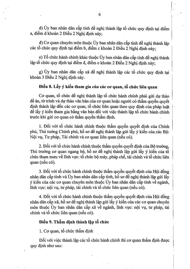 TOÀN VĂN: Nghị định 121/2026/NĐ-CP quy định về thành lập, tổ chức lại, giải thể tổ chức hành chính- Ảnh 6. TOÀN VĂN: Nghị định 121/2026/NĐ-CP quy định về thành lập, tổ chức lại, giải thể tổ chức hành chính- Ảnh 6.