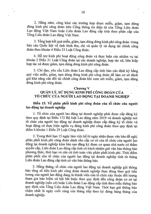 TOÀN VĂN: Nghị định 105/2026/NĐ-CP về quy định, hướng dẫn thi hành tài chính công đoàn- Ảnh 10. TOÀN VĂN: Nghị định 105/2026/NĐ-CP về quy định, hướng dẫn thi hành tài chính công đoàn- Ảnh 10.