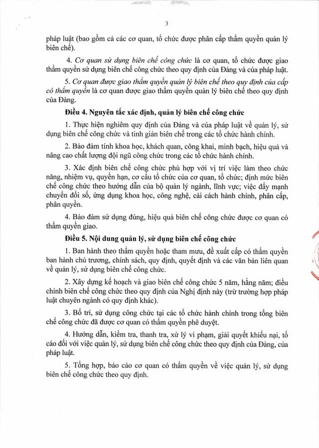 Dự thảo Nghị định quản lý, sử dụng BIÊN CHẾ CÔNG CHỨC- Ảnh 3.